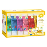 6-Pack Finger Paint Tubes - Glitter