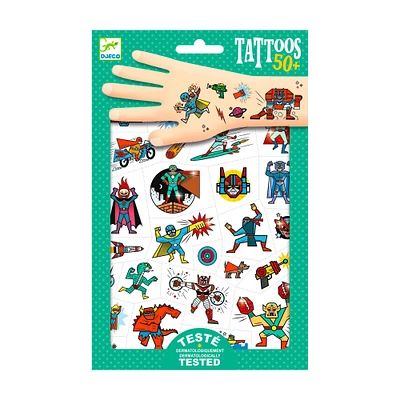 Temporary Tattoos - Heroes vs Villains