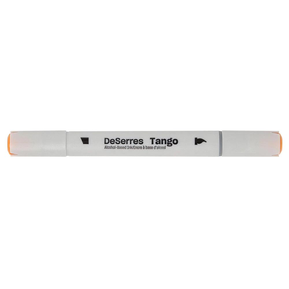 12-Pack Tango Double-Tip Markers Set, Assorted Colours - Chisel and Brush Tip