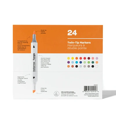 Pack Tango Double-Ended Markers Set, Assorted Colours