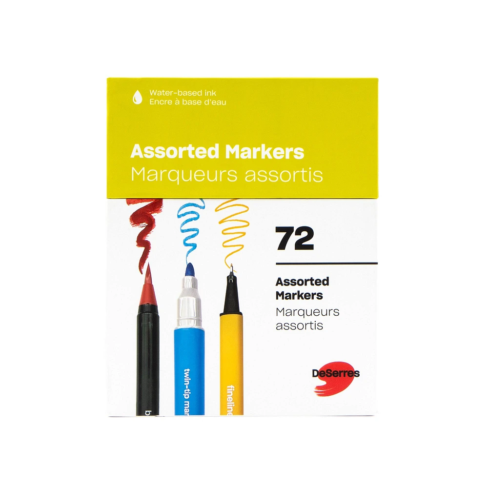 72-Piece Marker Set - Assorted Colours