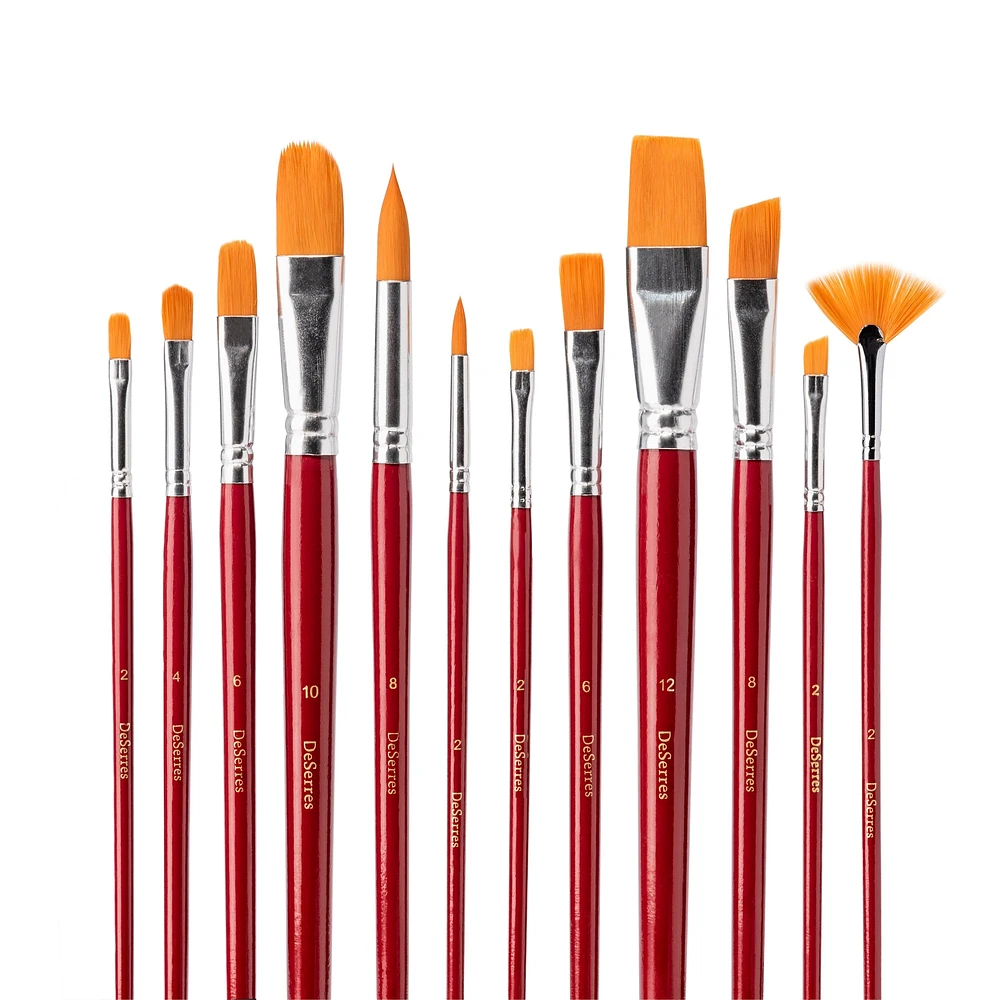 Set of 12 DeSerres Paintbrushes