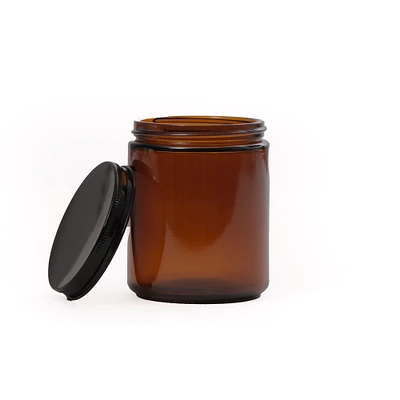 Glass Candle Jar - Amber, 240 ml