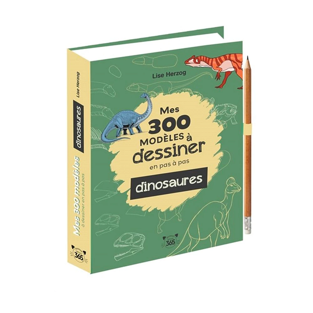 300 modèle à dessiner en pas à pas : dinosaures - éd. française