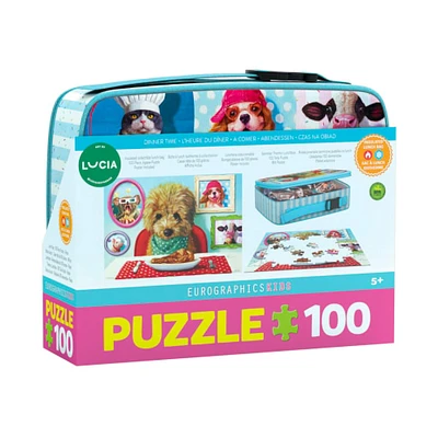 100-Piece Puzzle Lunch Box - "Dinner Time"