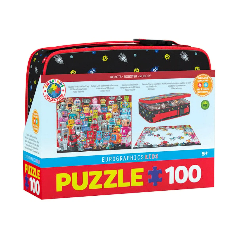 100-Piece Puzzle Lunch Box - "Robots"