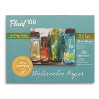 Bloc papier aquarelle Fluid 100 - grain satiné