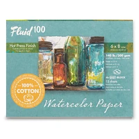 Bloc papier aquarelle Fluid 100 - grain satiné