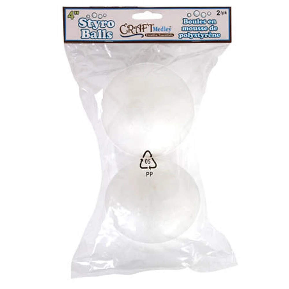 Pack of 2 foam balls - 4 in.