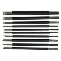 Set of 10 soapstone sculpting tools