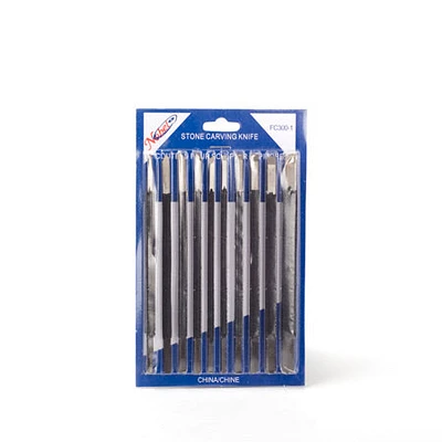 Set of 10 soapstone sculpting tools