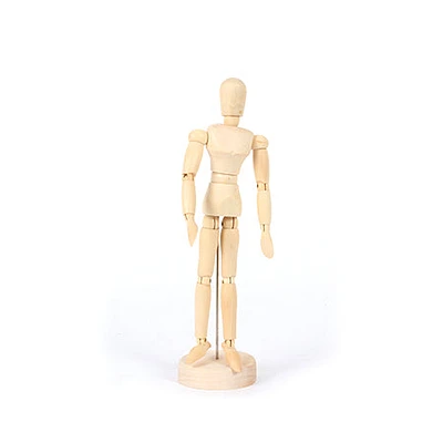 Wood mannequin male 8in