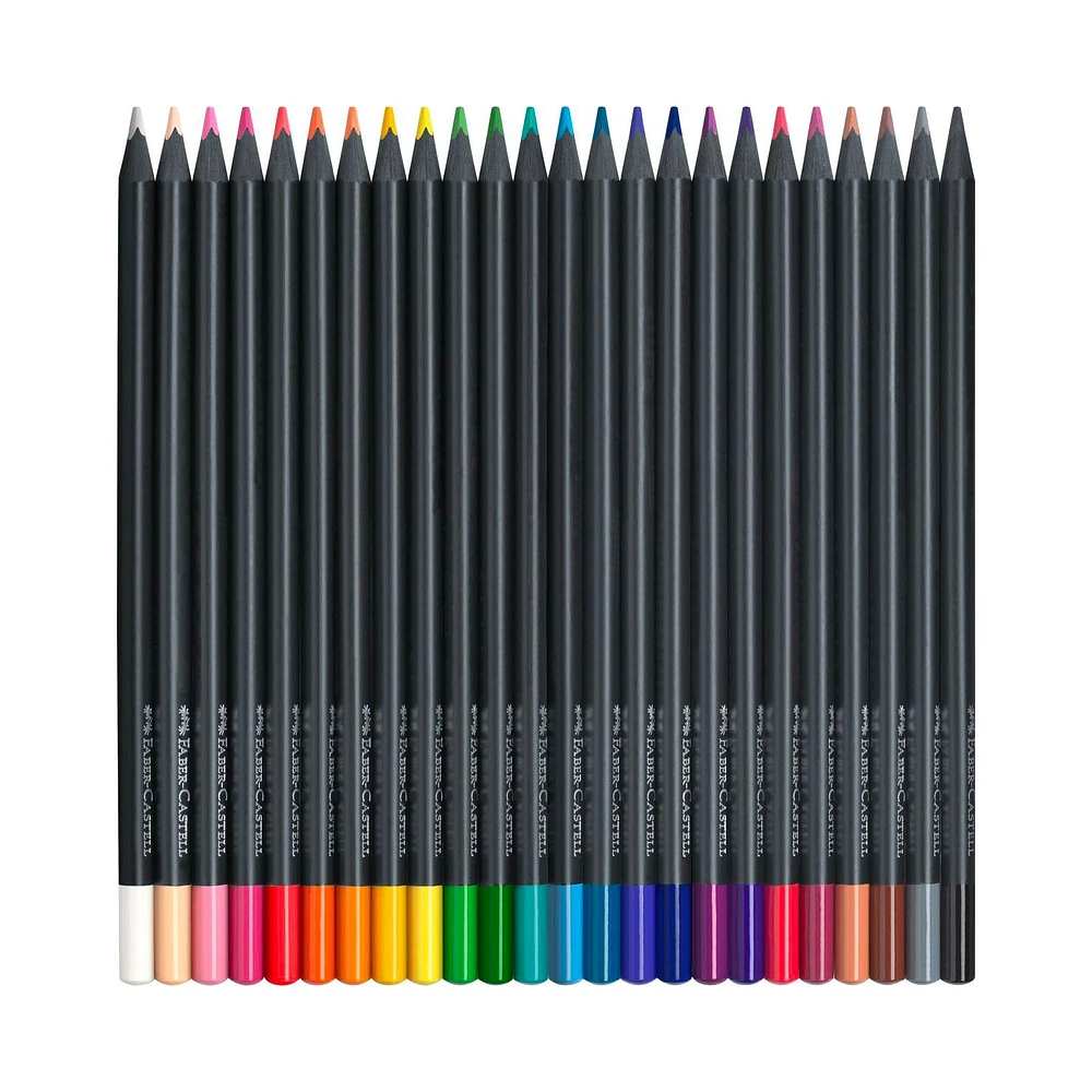 Ens. 24 crayons de couleur Black Edition