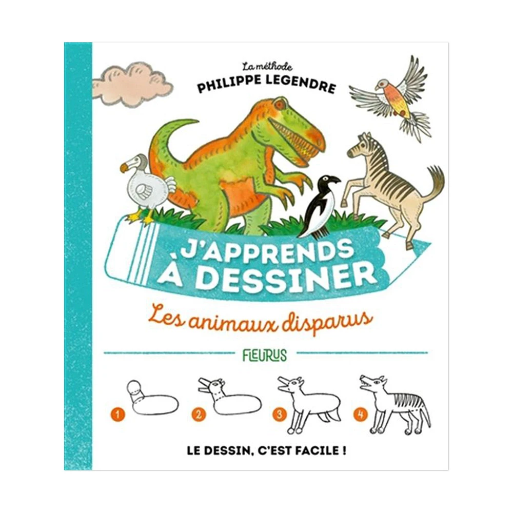 J'apprends à dessiner les animaux disparus - French Ed