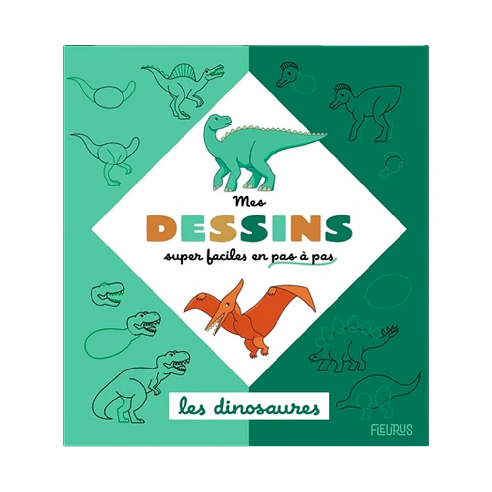 Je dessine en pas à pas les dinosaures - éd. française