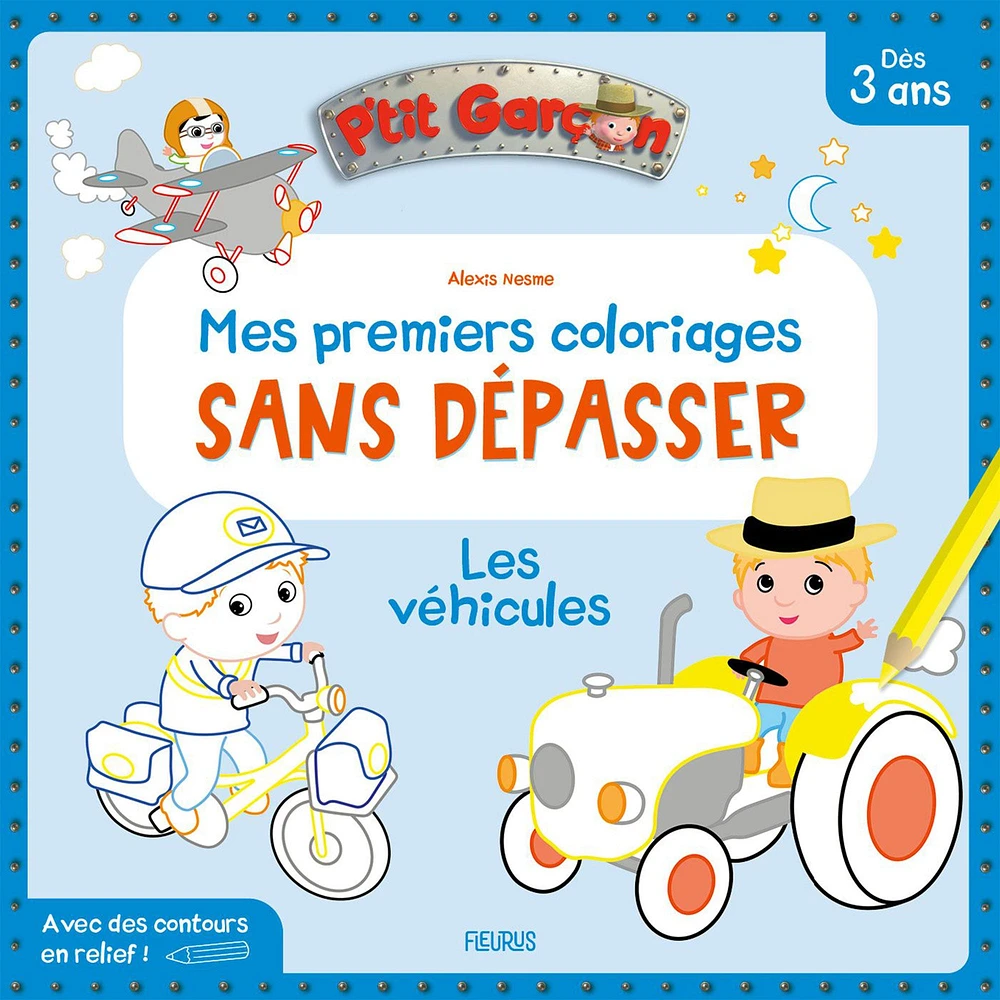 Mes premiers coloriages sans dépasser: les vehicules - French Ed.