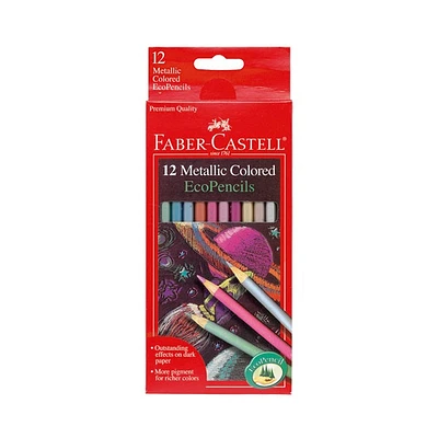 Box of 12 metallic colored pencils