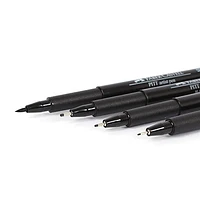 Set of 4 Pitt brush pen black