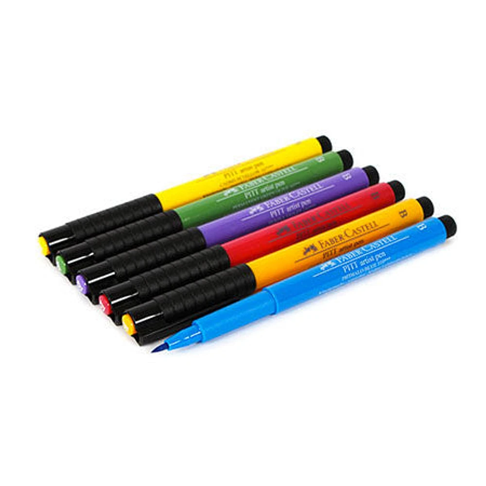 Pitt Artist Pens - 6 basic colours