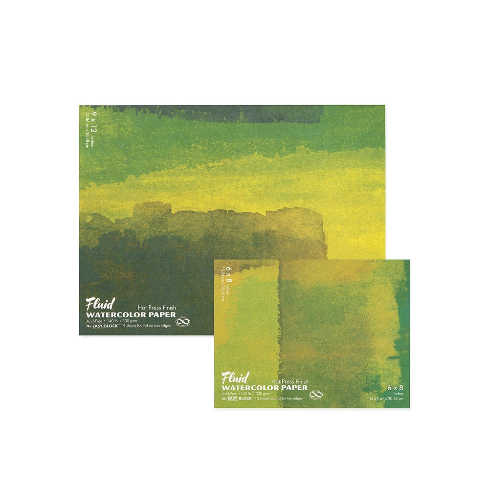 Fluid Watercolour Block - Hot-Pressed