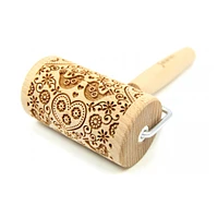 Mini Engraved Rolling Pin - Folk Doves