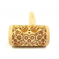Mini Engraved Rolling Pin - Folk Doves