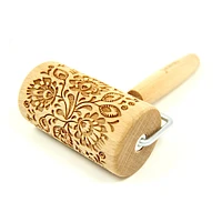 Mini Engraved Rolling Pin - Floral Folk
