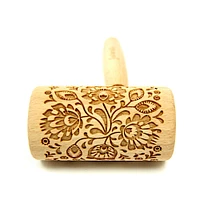 Mini Engraved Rolling Pin - Floral Folk