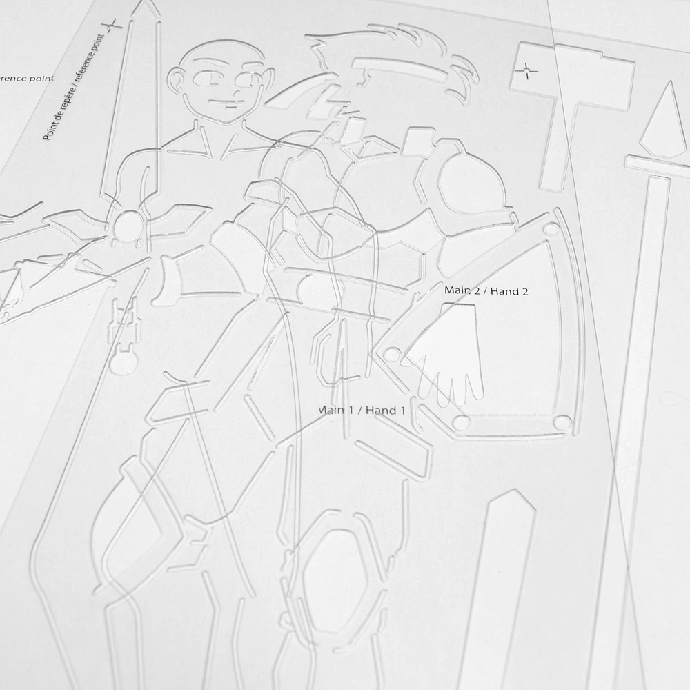 Trace Manga Stencil - Knight
