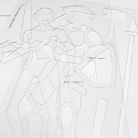Trace Manga Stencil - Knight