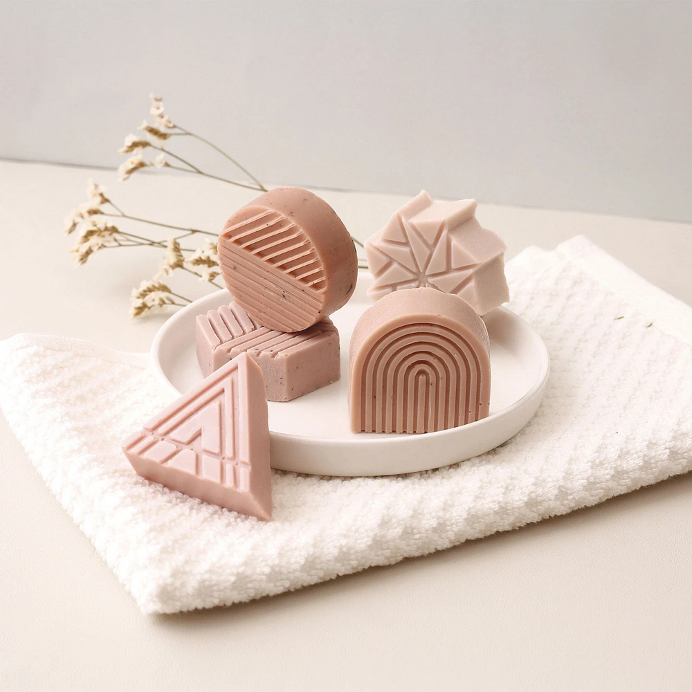 5-Pack Solid Cosmetic Moulds - Geometric Shapes