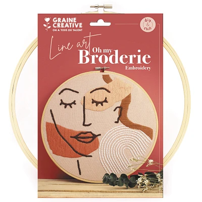 DIY Embroidery Kit - Line Art Face