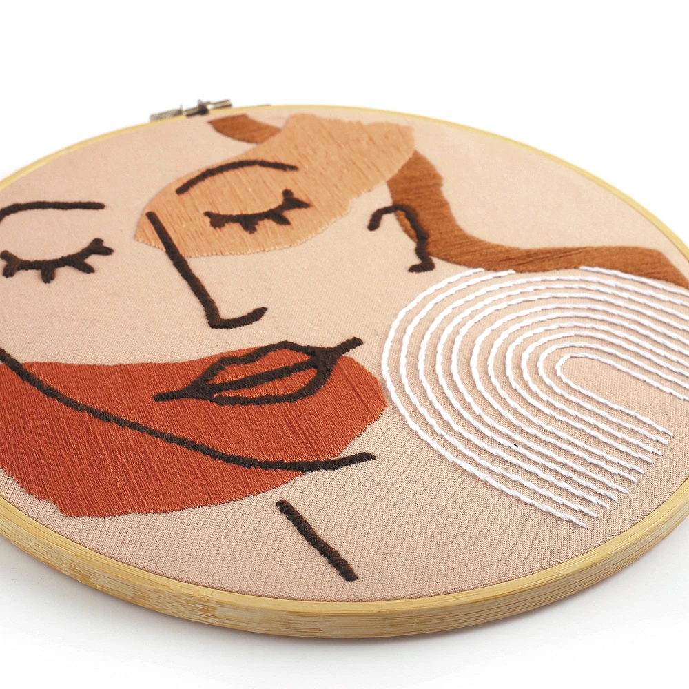 Kit broderie DIY - visage line art