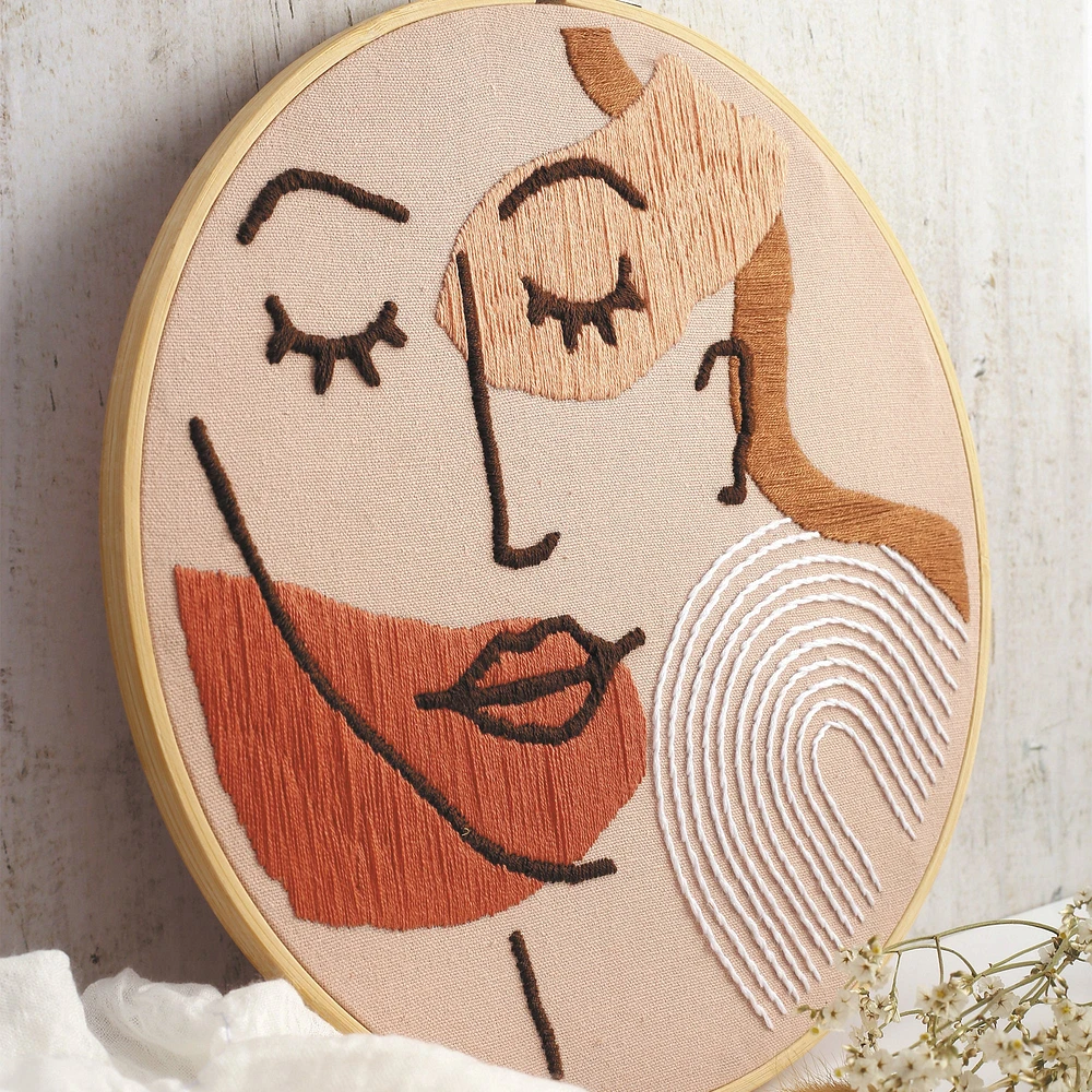 Kit broderie DIY - visage line art