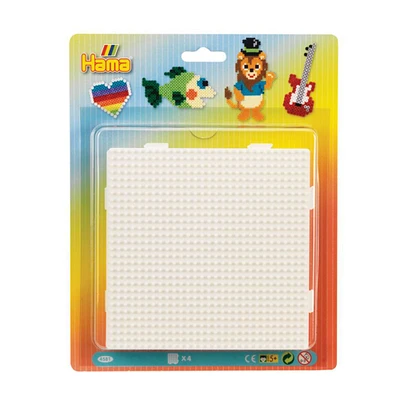 4-Pack Hama Pegboards - Squares