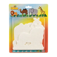 4-Pack Hama Pegboards - Elephant, Giraffe, Lion & Camel