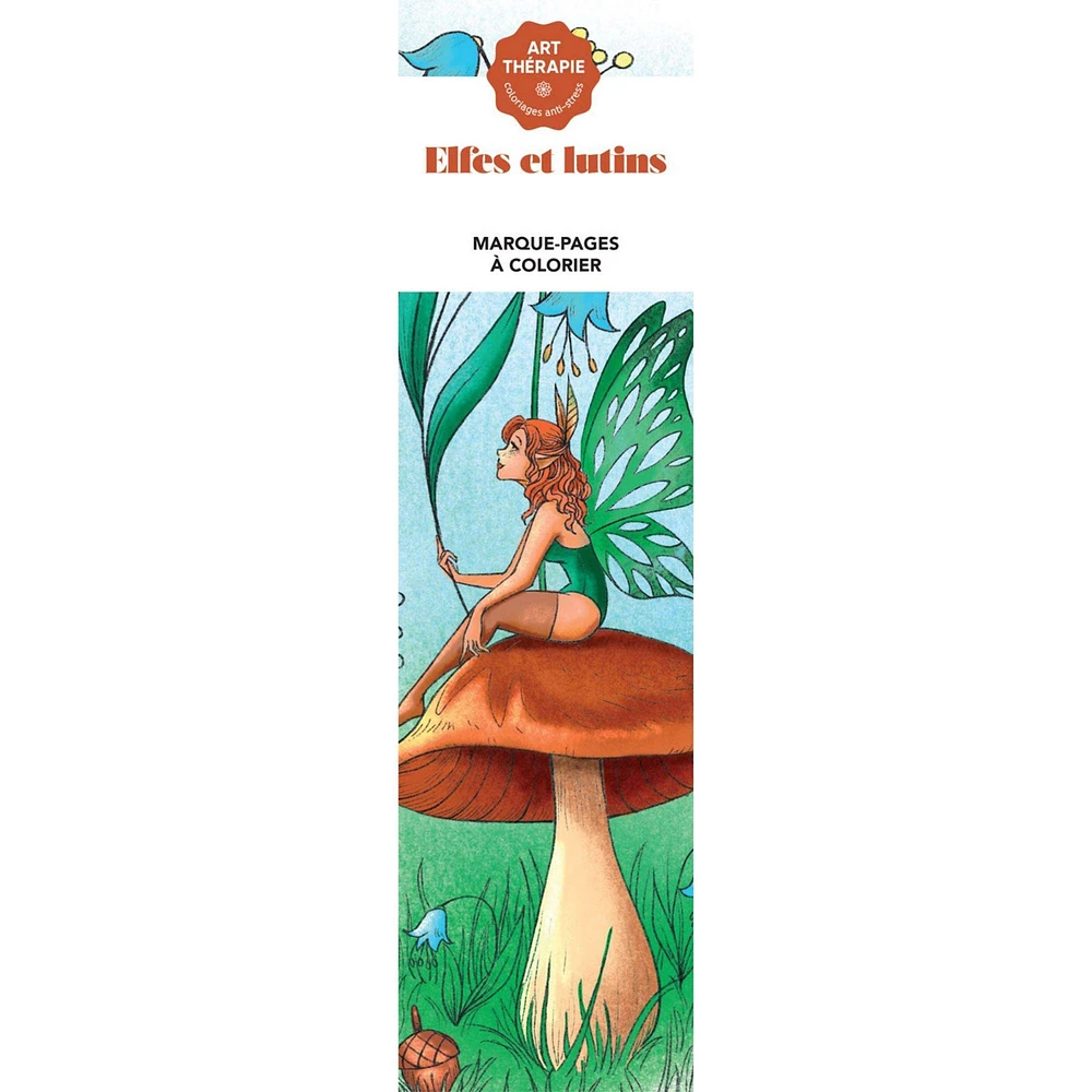 Marque-pages à colorier : Elfes et lutins - French Ed.