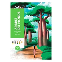 Coloriages mystères : Arbres du monde - French Ed.