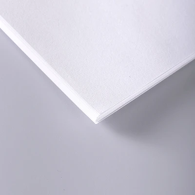 Light Even Grain Paper Pouch - White