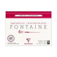 Bloc 25 feuilles papier aquarelle Fontaine - grain fin