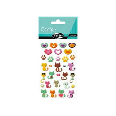 Cooky Stickers - Cats & Hearts