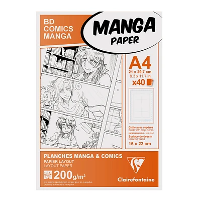 Manga Layout Paper - 40 Sheets, A4 Size