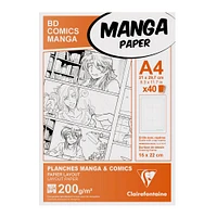 Papier layout manga - 40 feuilles, format A4