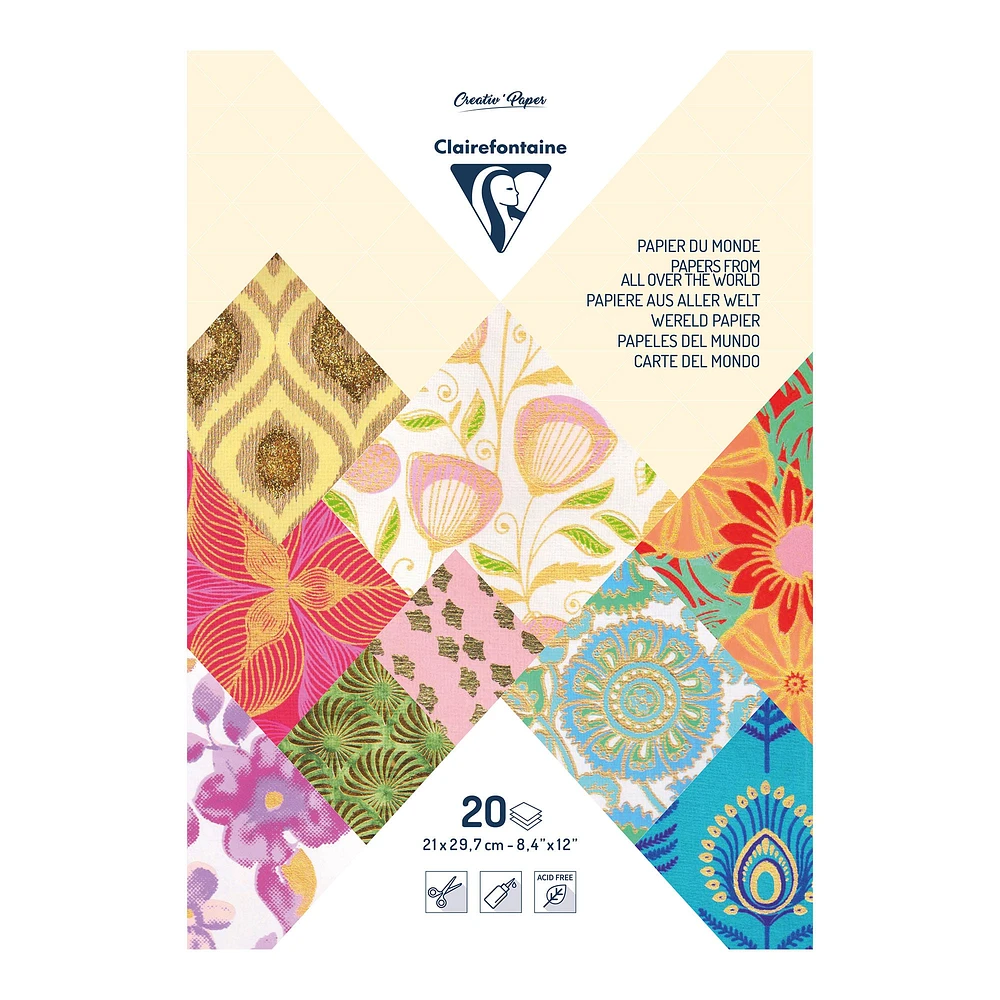 A4 Artisanal Paper Pack - Yellow/Orange
