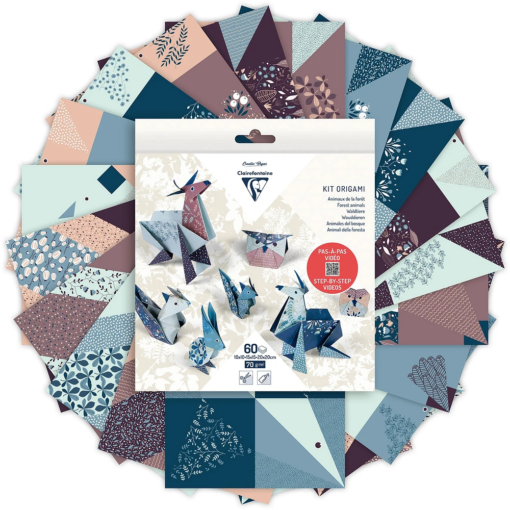 60-Sheet Origami Kit - Forest Animals