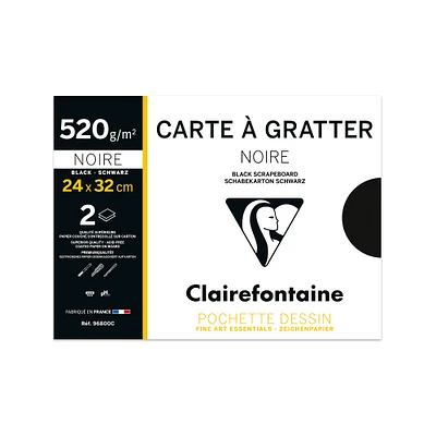 Pochette carte à gratter - noire