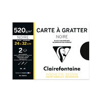 Pochette carte à gratter - noire