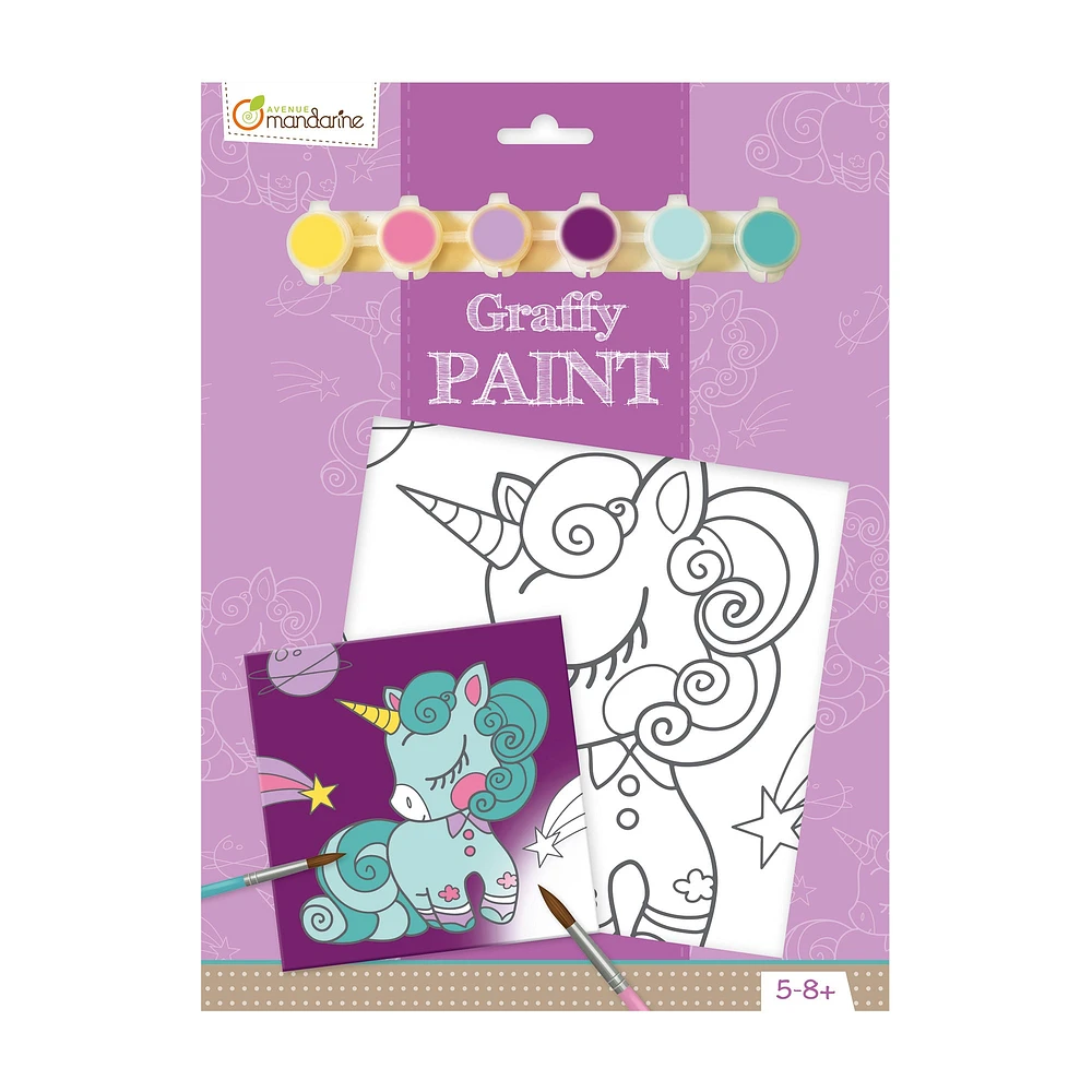 Graffy paint : Licorne - bilingue