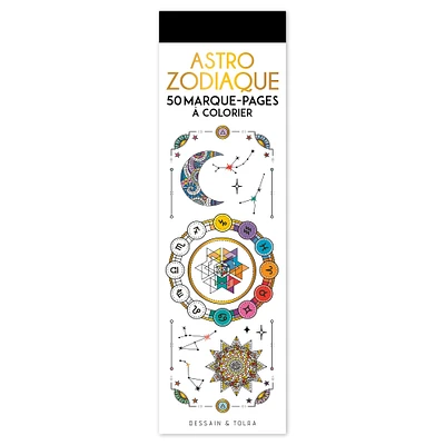 50 marque-pages à colorier : Astro Zodiaque - French Ed.