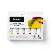 Ens. acrylique Heavy Body - couleurs vives, 6 x 22 ml